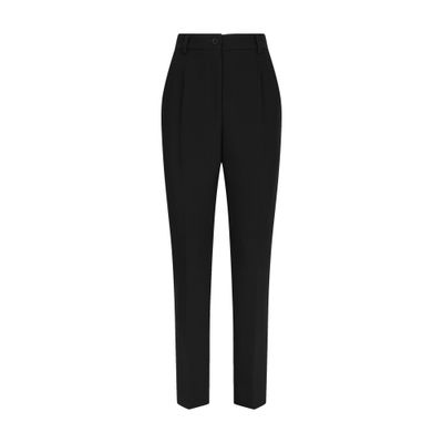 Dolce & Gabbana Woolen pants with slits on the hem