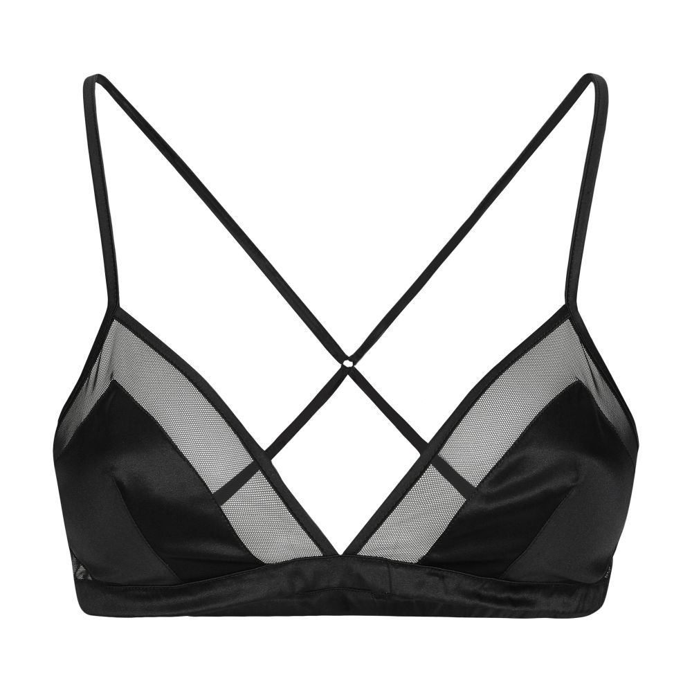 Dolce & Gabbana Satin and tulle triangle bra