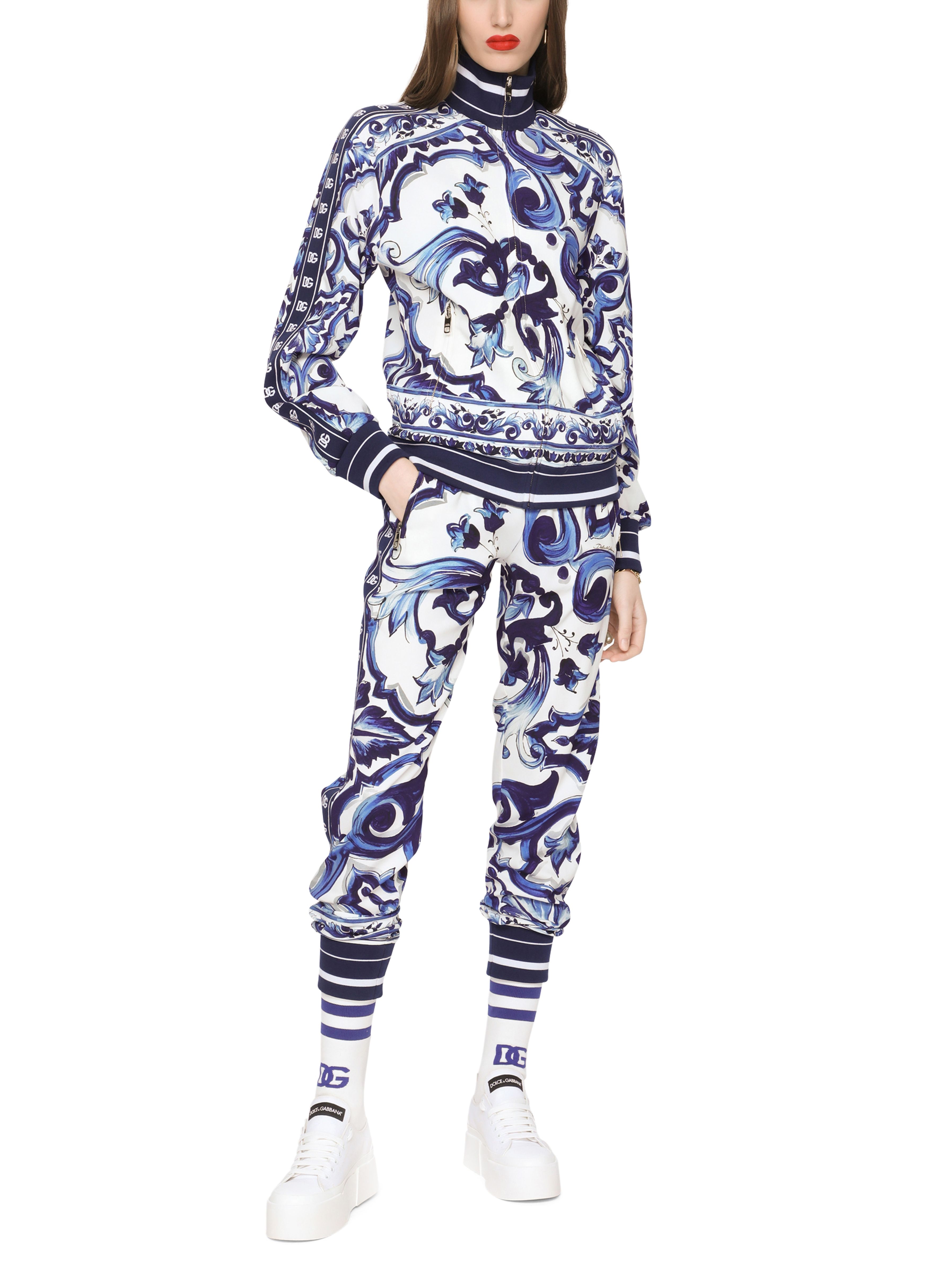 Dolce & Gabbana Majolica-print cady jogging pants
