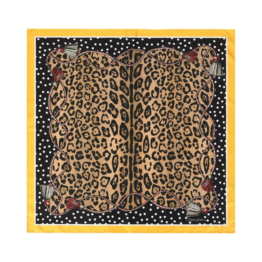 Dolce & Gabbana Leopard-print twill scarf (90 x 90)