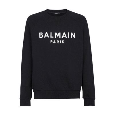 Balmain Balmain logo printed cotton sweatshirt