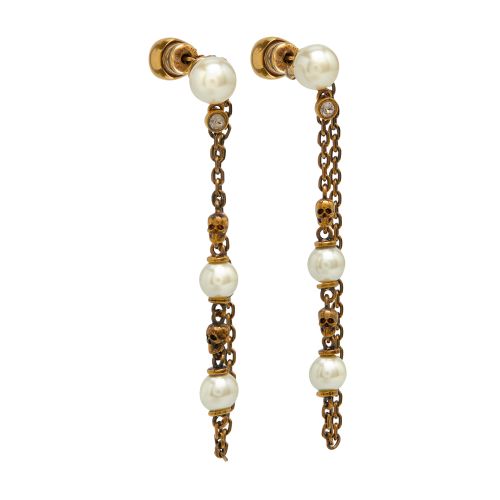 Alexander McQueen Pearl and Skull earrings