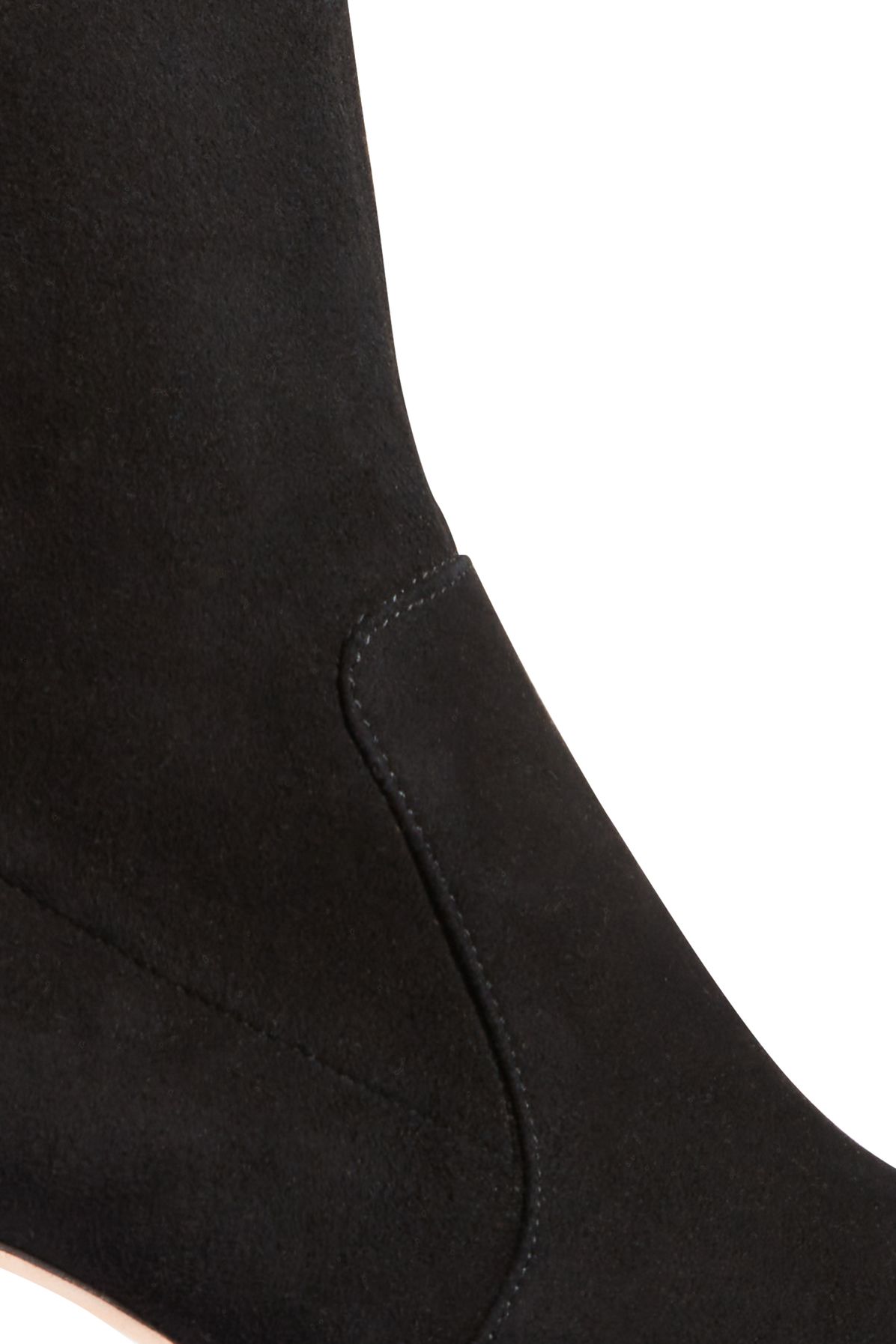  Nubuck Leather Thigh-High Boots