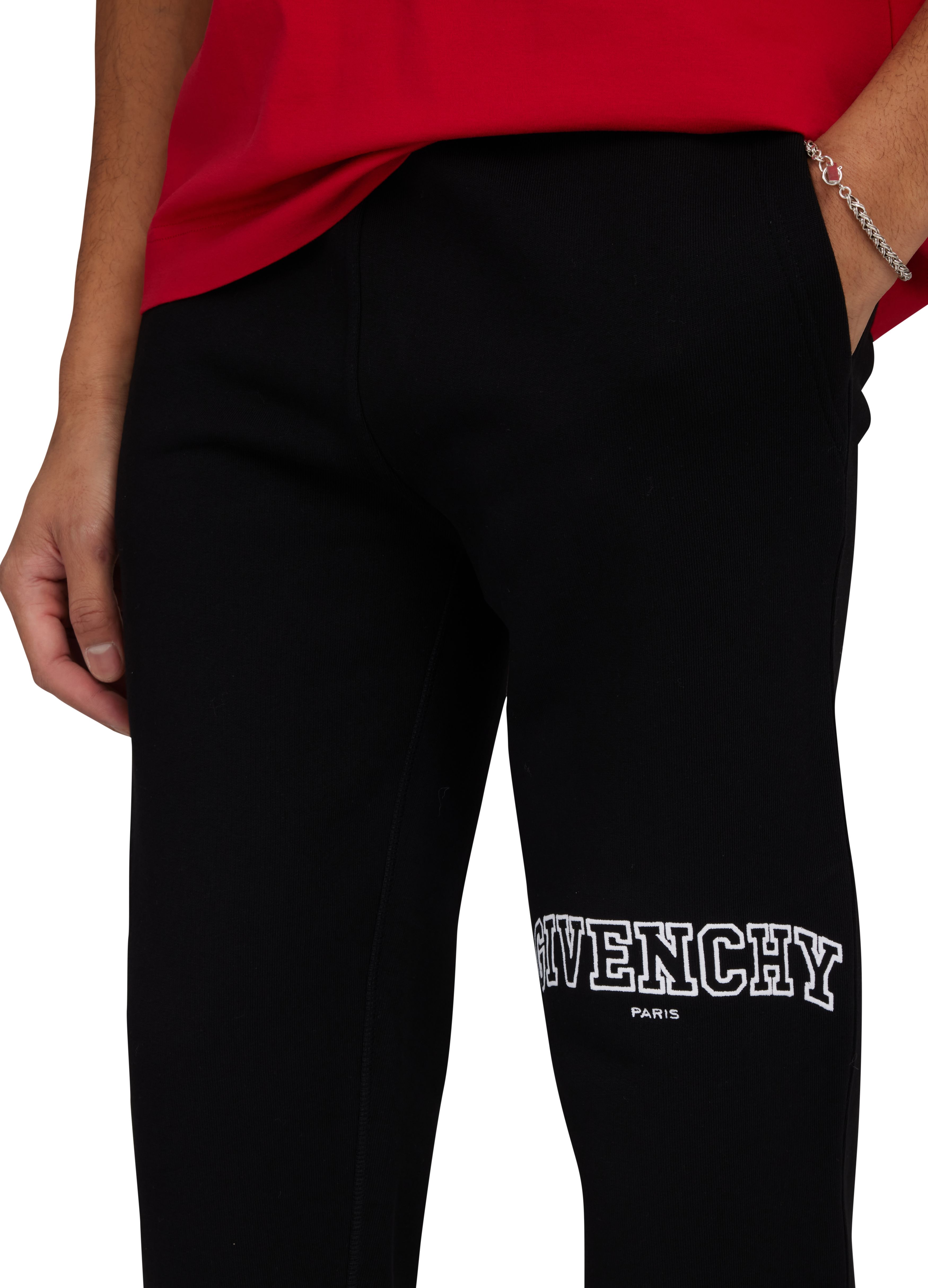 Givenchy Slim-fit jogger pants in embroidered fleece