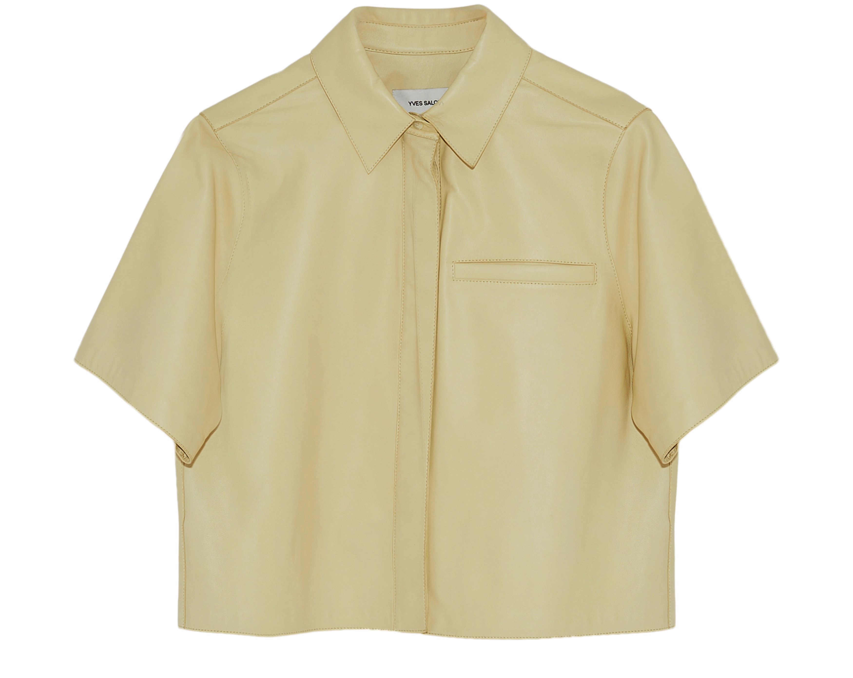 Yves Salomon Shirt In Smooth Leather