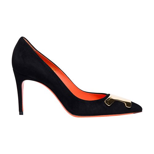 Santoni Suede high-heel pumps