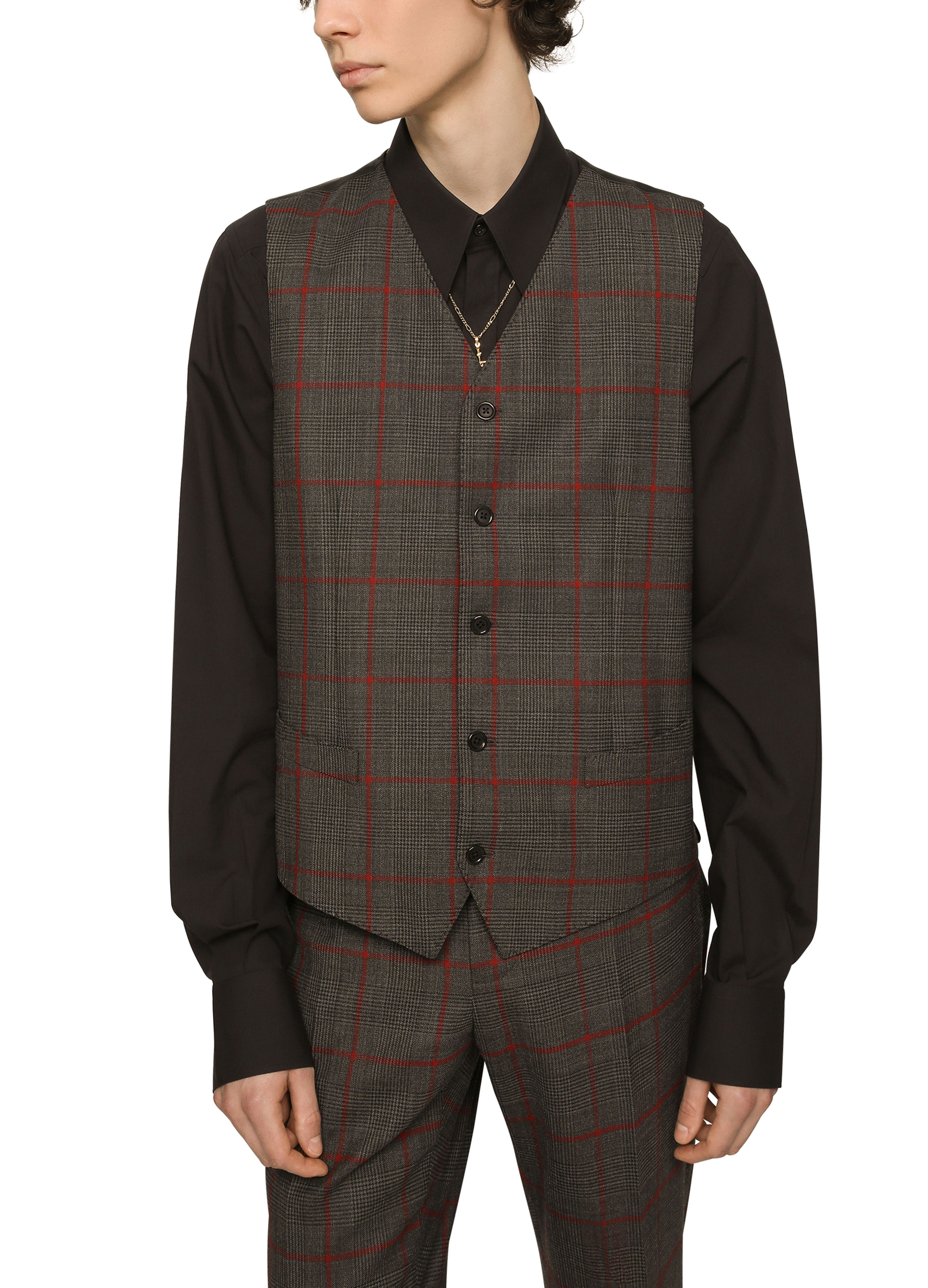 Dolce & Gabbana Double-breasted glen plaid Sicilia-fit suit