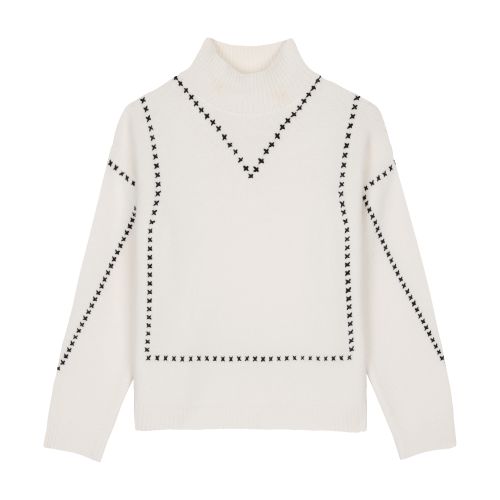  Bogla wool sweater with topstitch