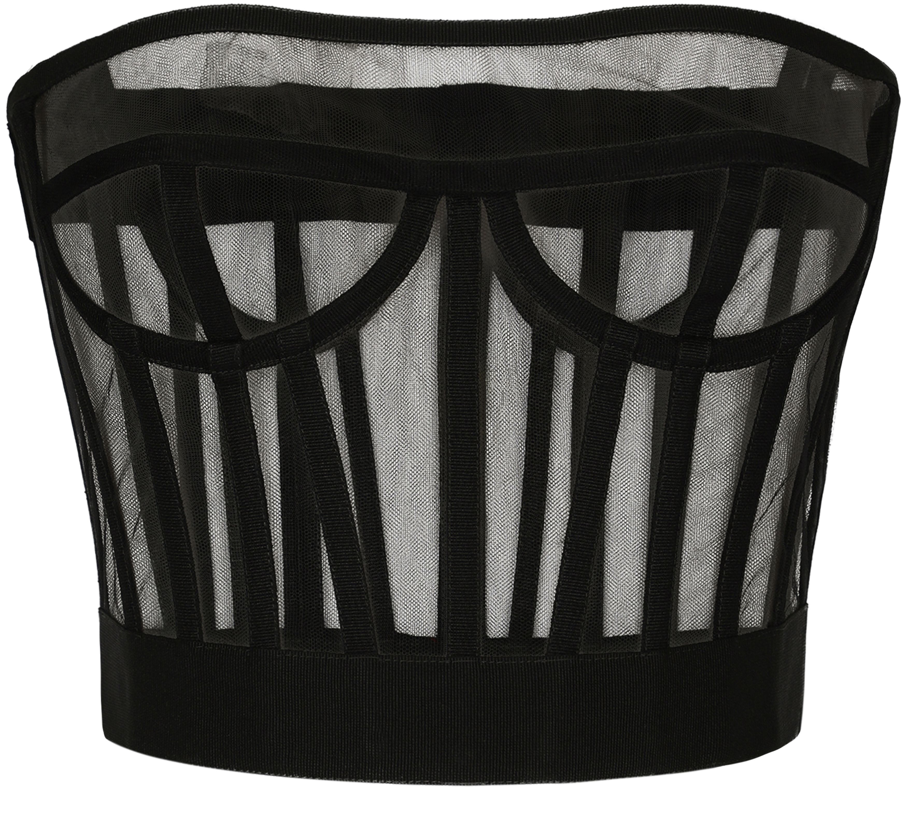 Dolce & Gabbana Tulle bustier top with boning