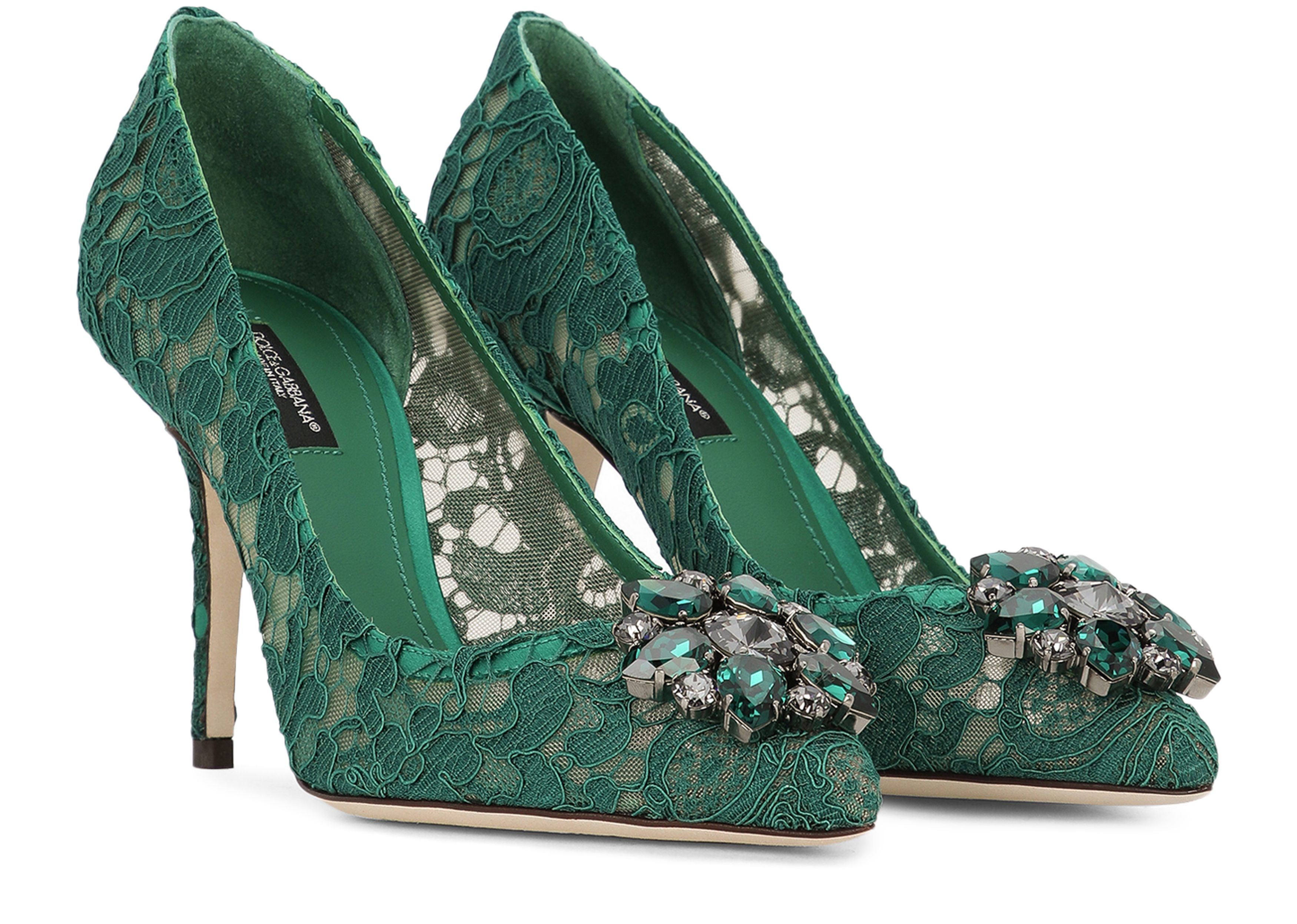 Dolce & Gabbana Taormina lace with crystals pumps