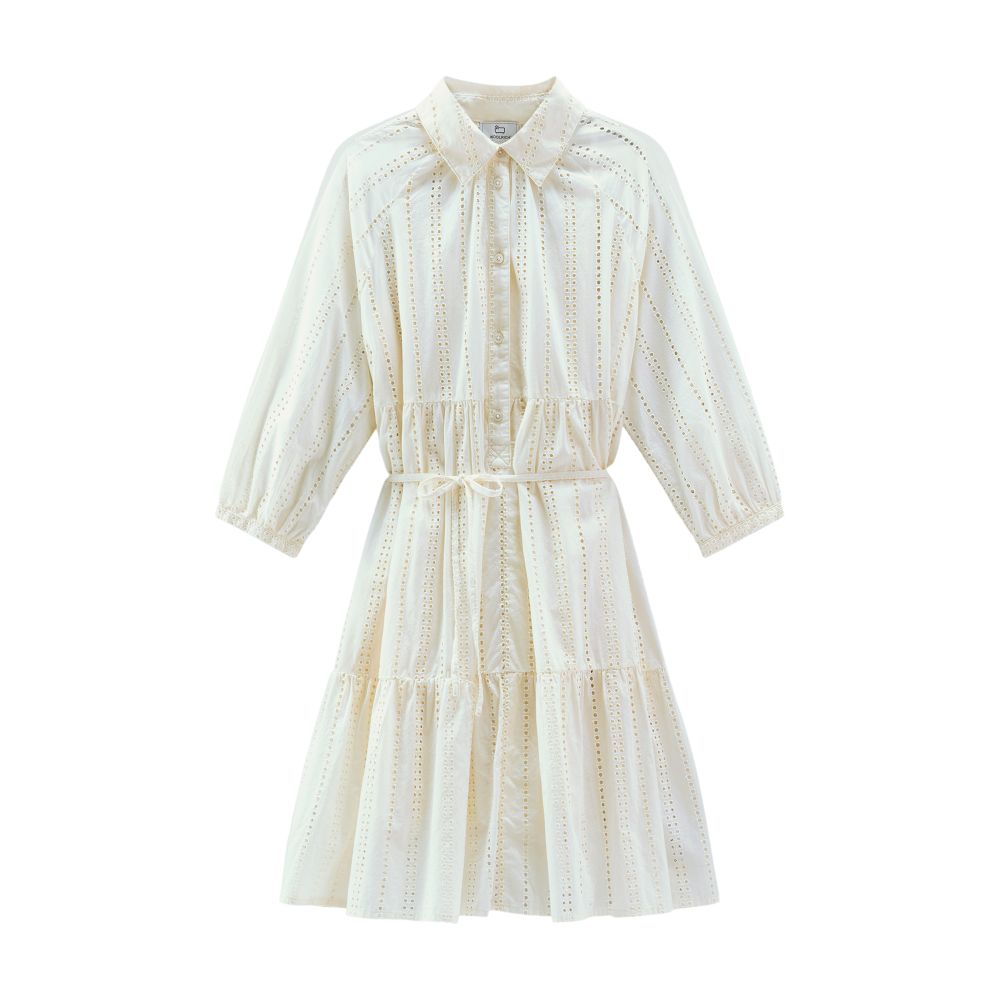 Woolrich Embroidered pure cotton short dress