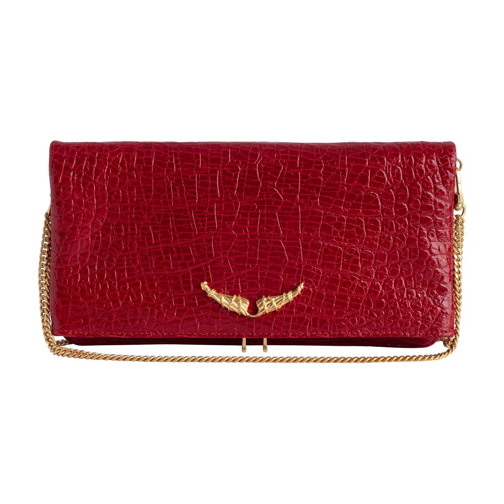 Zadig & Voltaire Rock embossed clutch