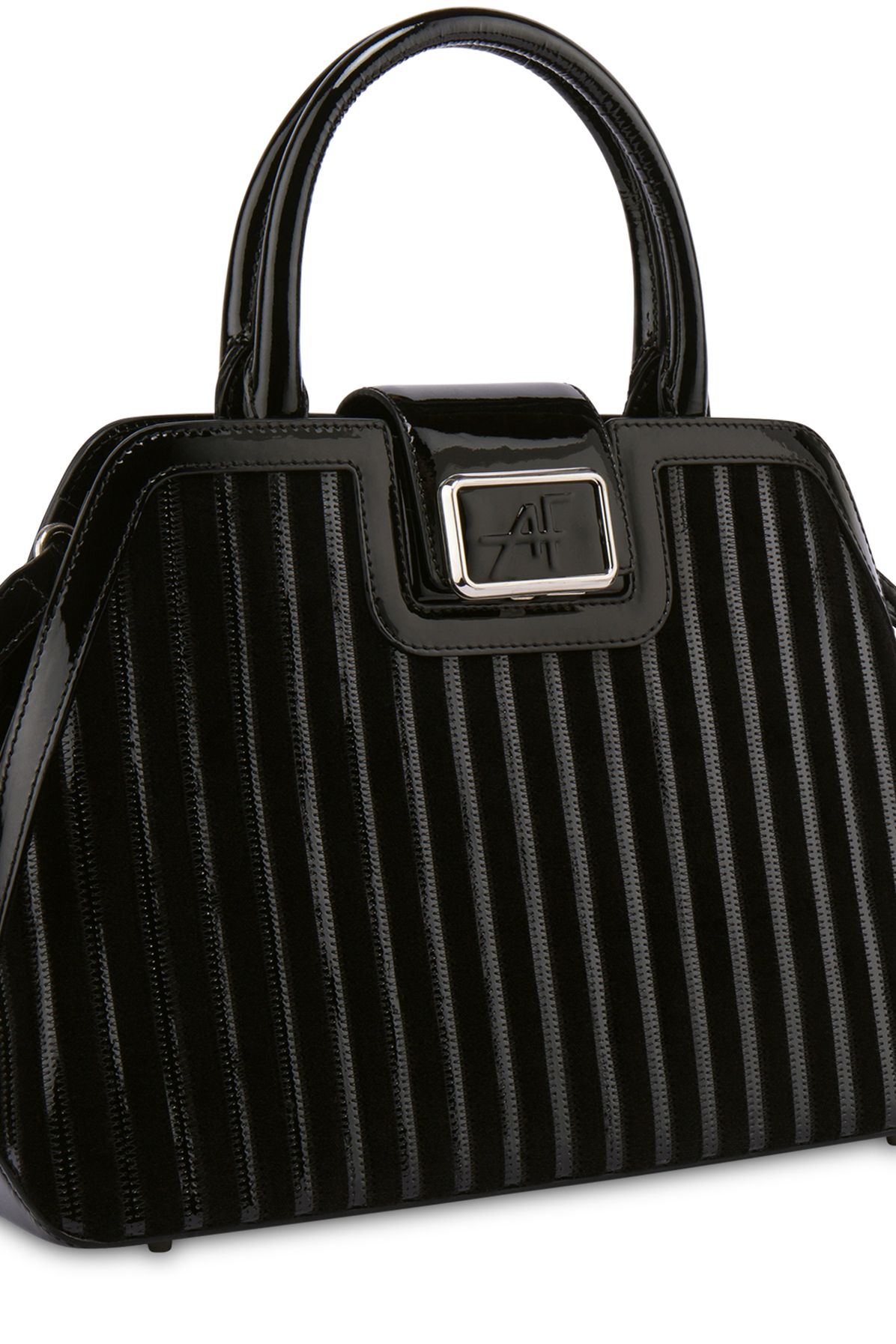 Alberta Ferretti Medium Albi33 striped bag with patchwork