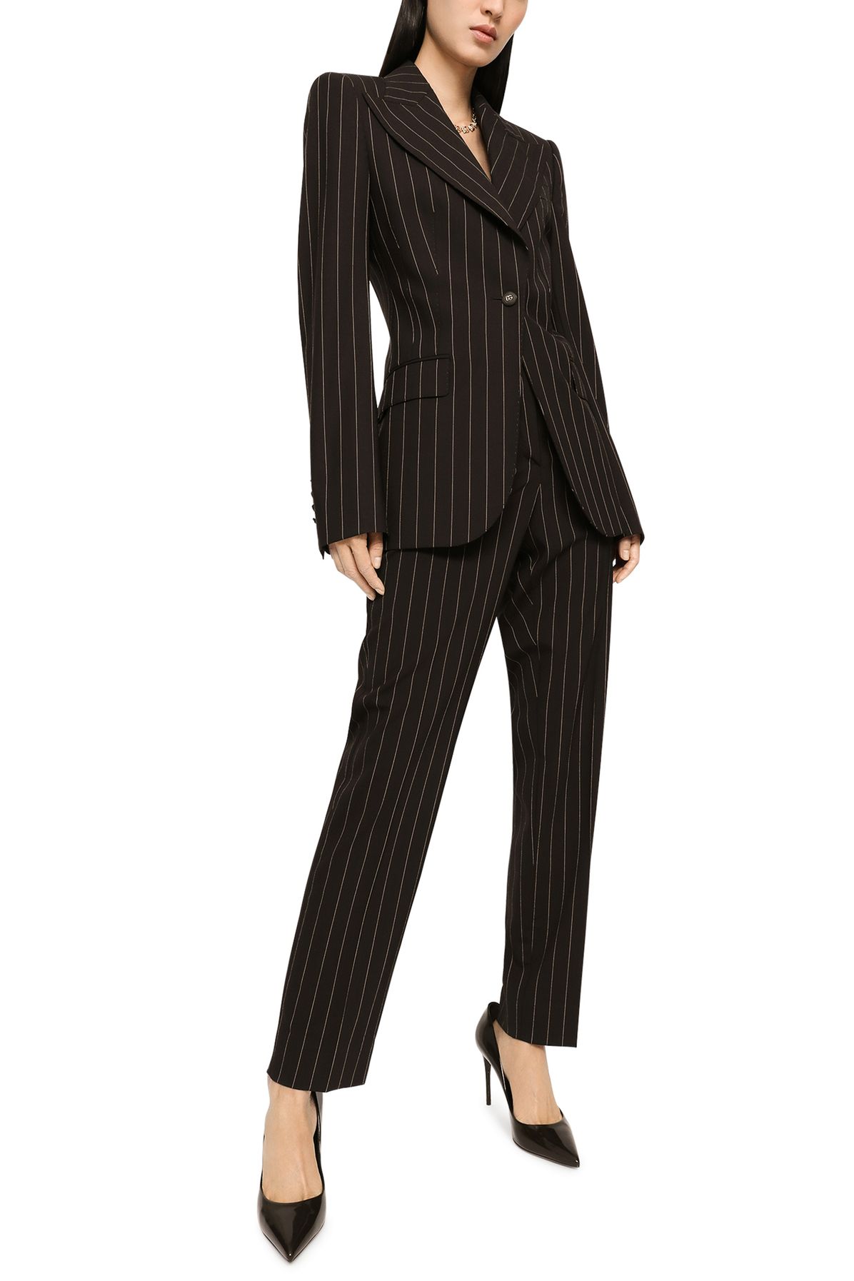 Dolce & Gabbana High-waisted pinstripe wool pants