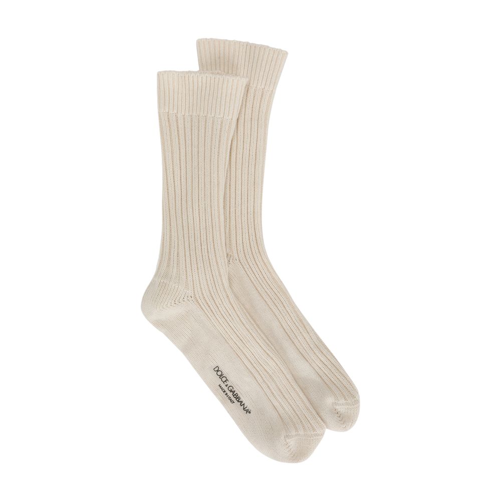 Dolce & Gabbana Ribbed cotton and wool socks