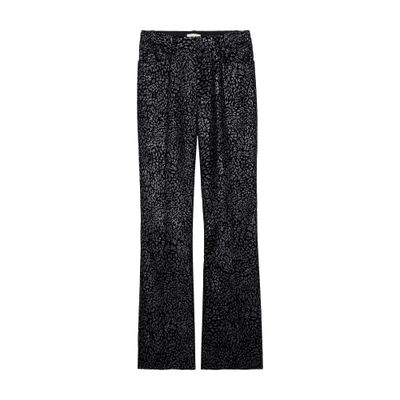 Zadig & Voltaire Piston glitter velvet trousers