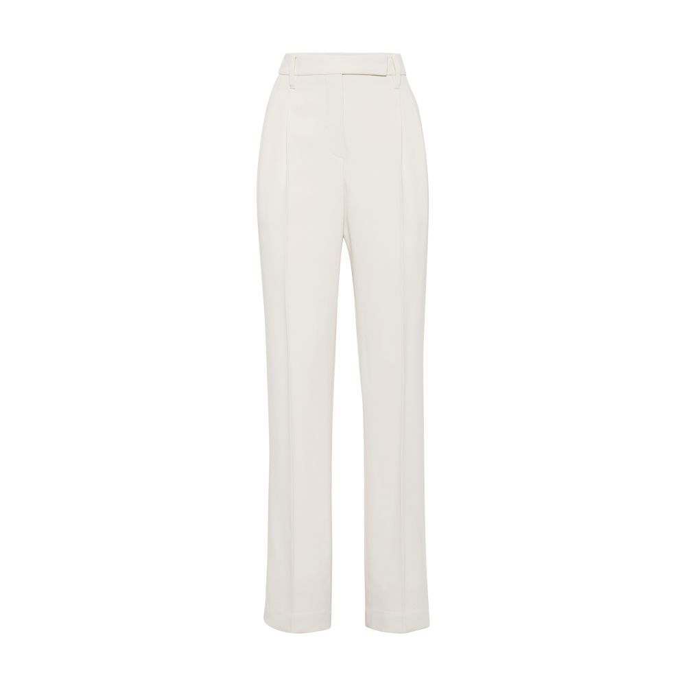 Brunello Cucinelli Cigarette trousers with monili