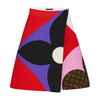  Game On Vibrant A-Line Mini Wrap Skirt