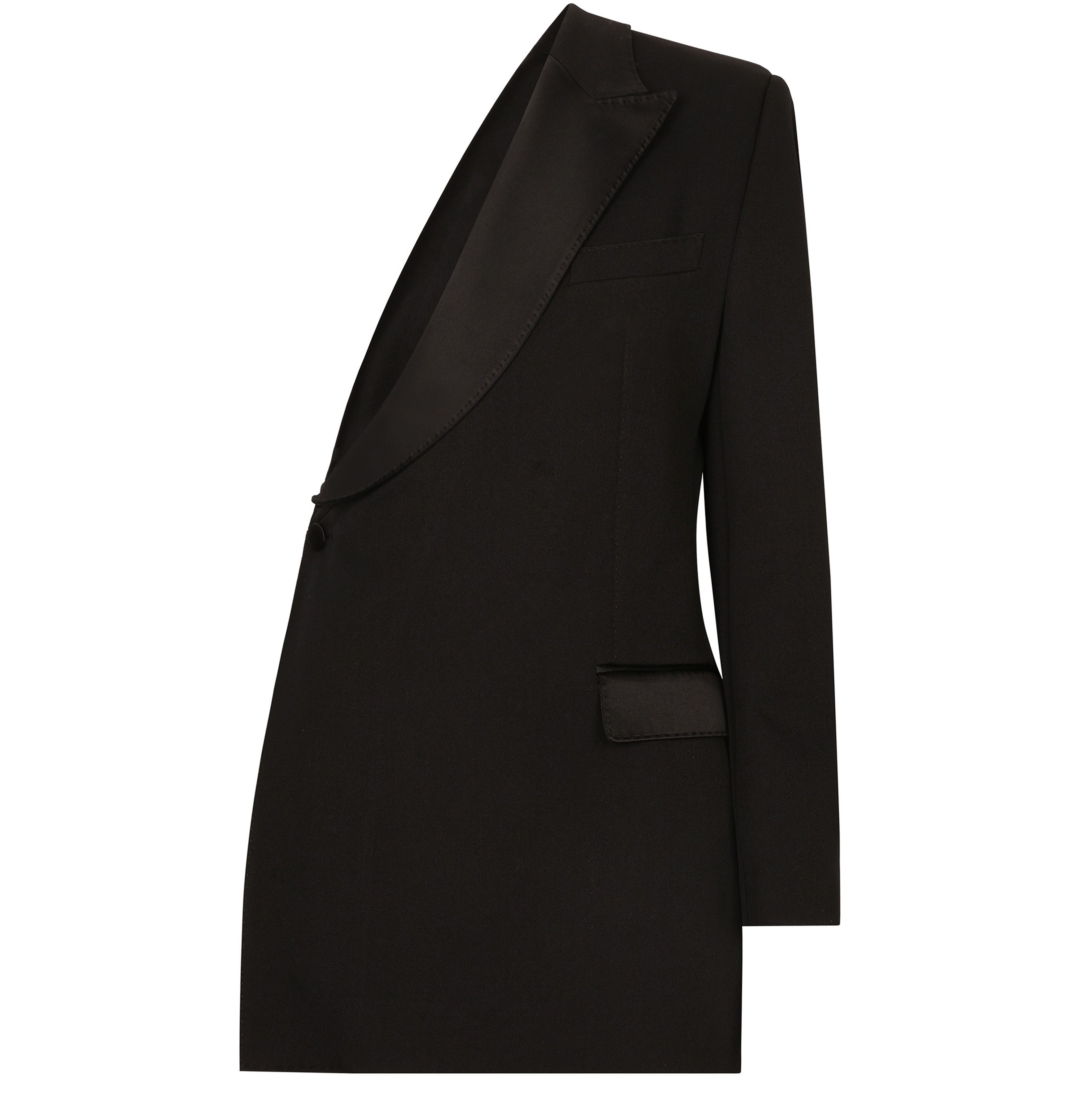 Dolce & Gabbana One-shoulder wool gabardine jacket