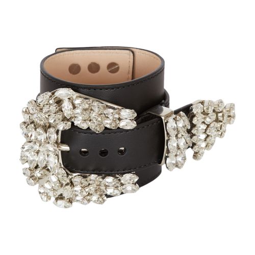 Balmain Western Leather and Crystals Bracelet