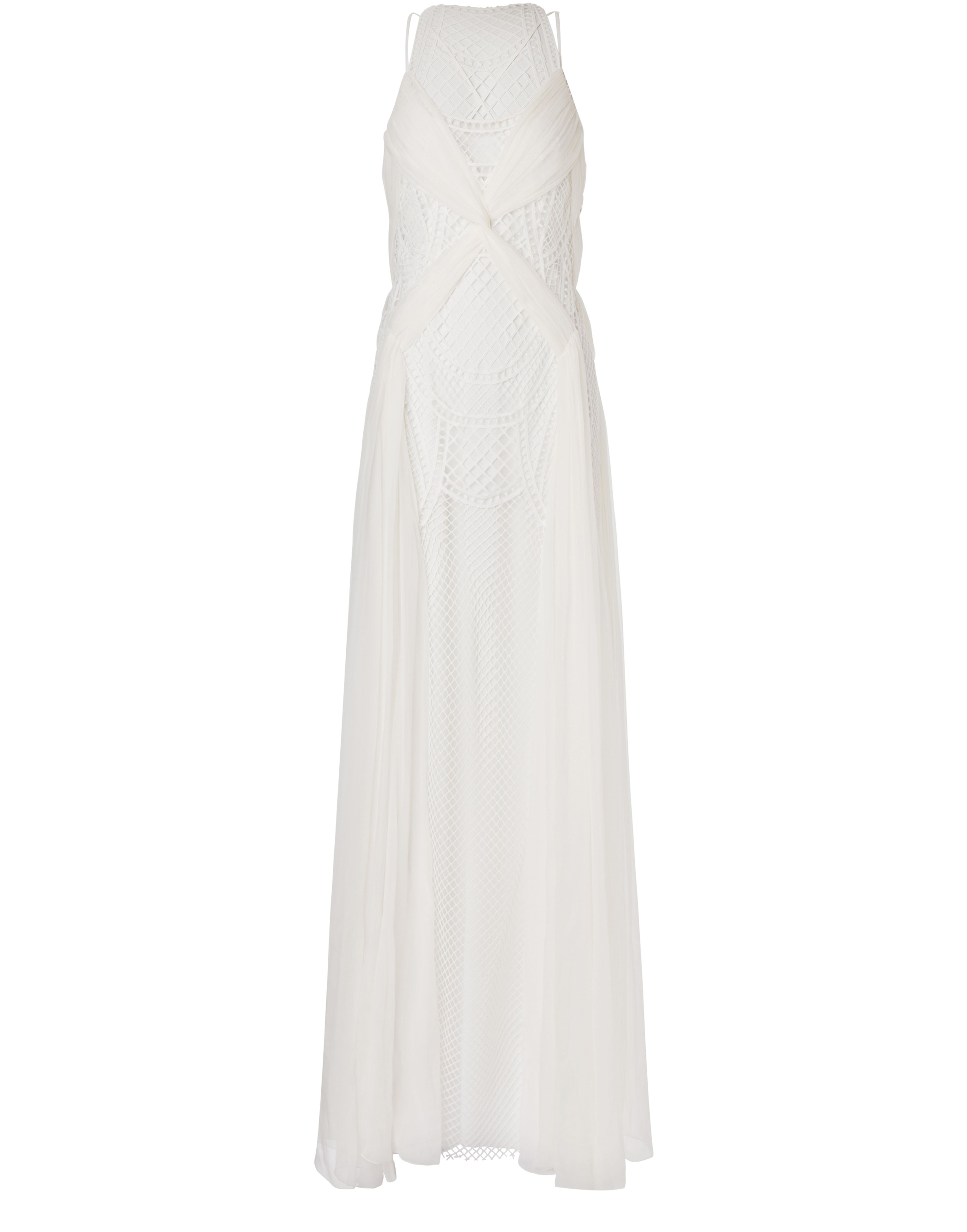 Alberta Ferretti Dress in chiffon and macramé