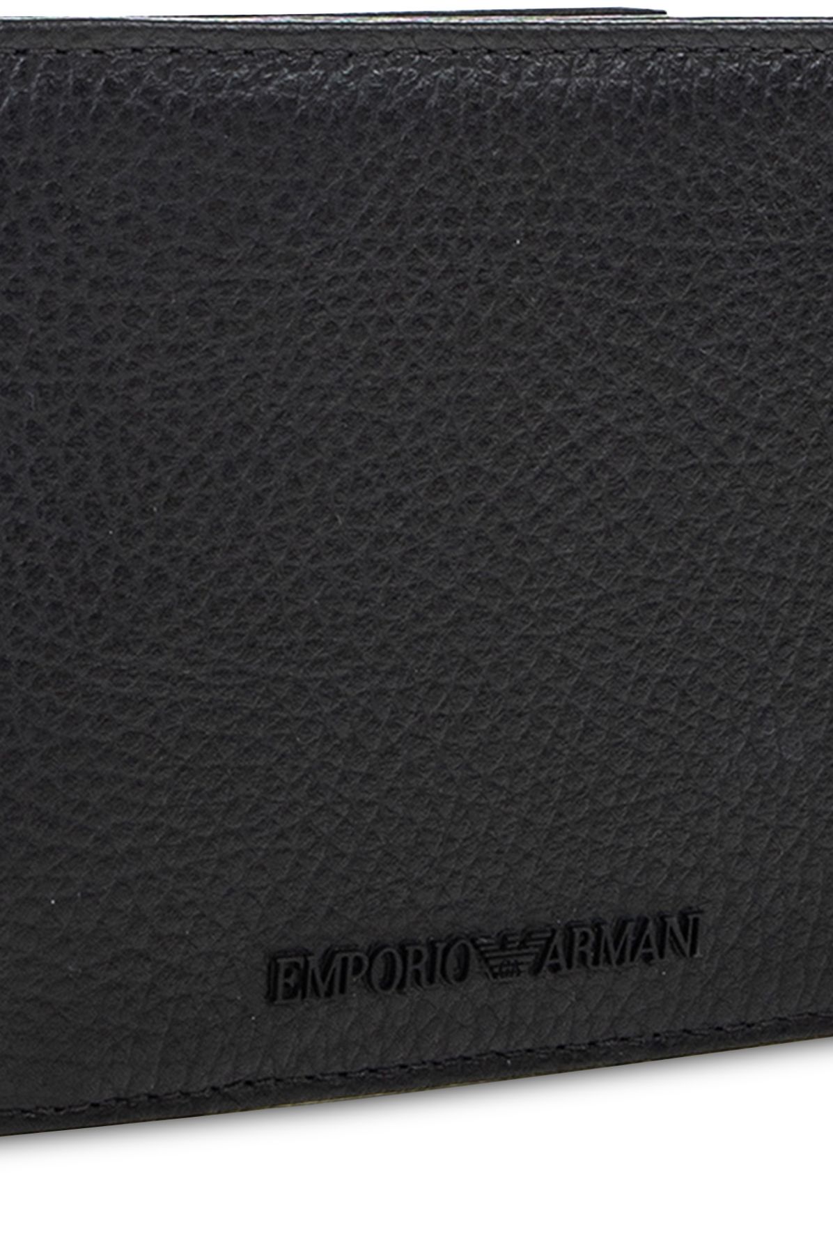 Emporio Armani Leather wallet with logo