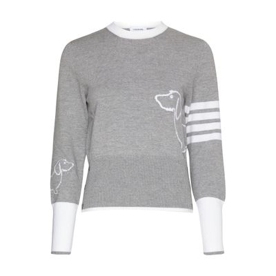 Thom Browne 4-Bar crew neck pull over