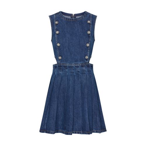  Denim cut-out mini dress