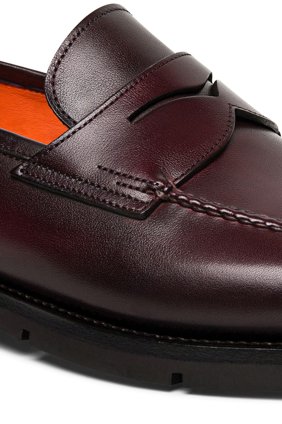 Santoni Leather penny loafer