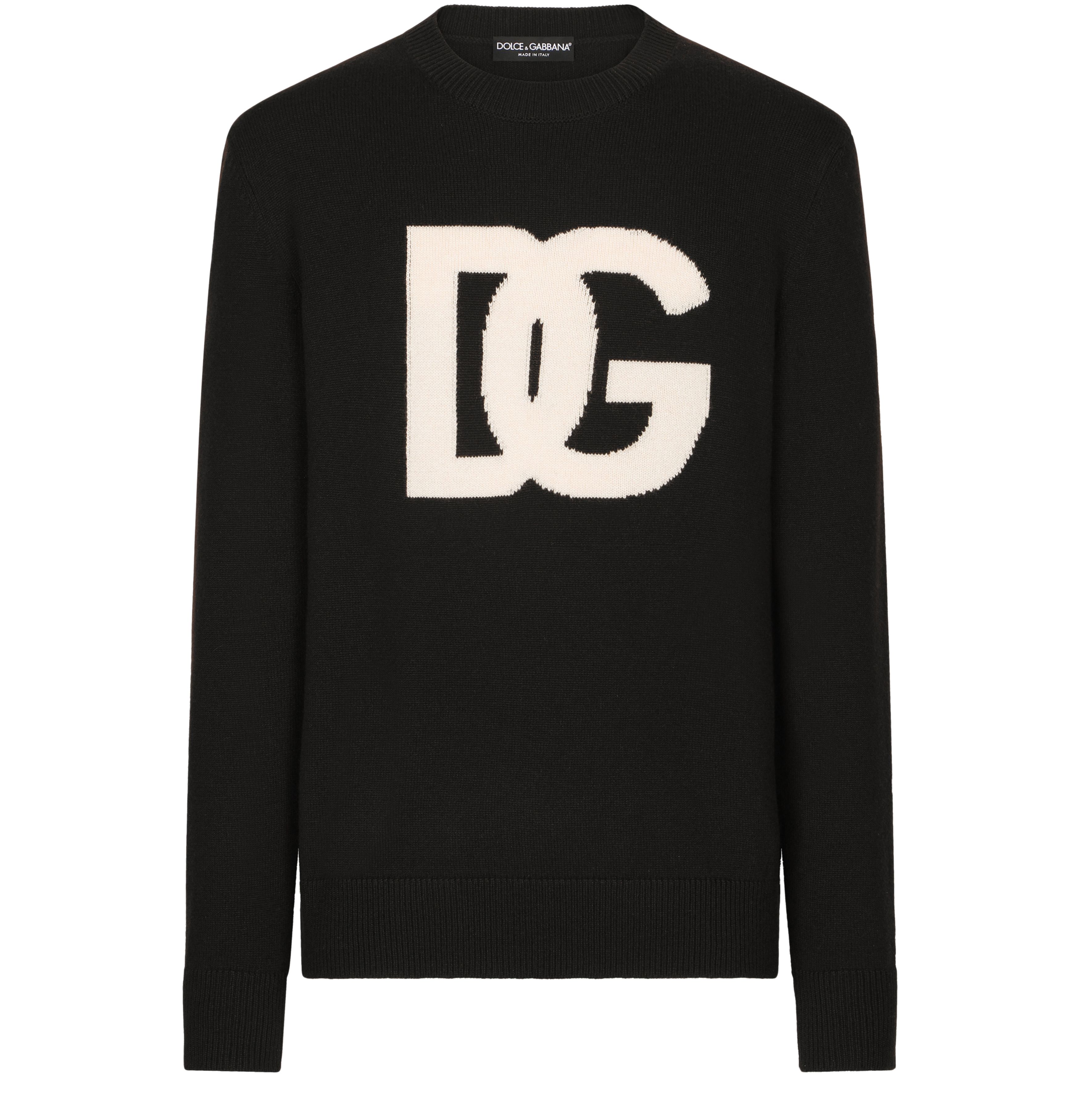 Dolce & Gabbana Cashmere jacquard round-neck sweater