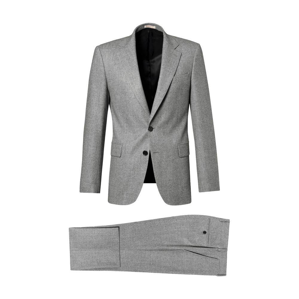  Wool flannel fitted suit