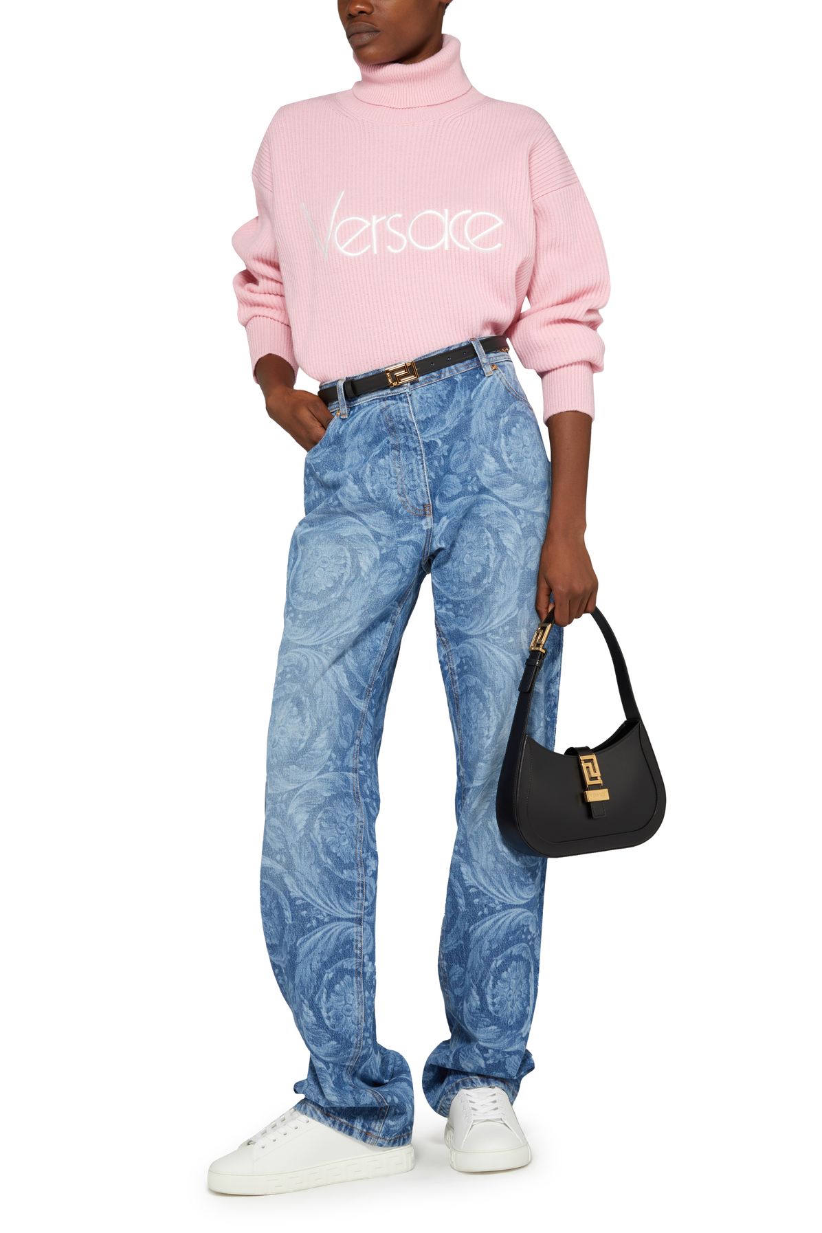 Versace Laser Stone Wash Denim Pant