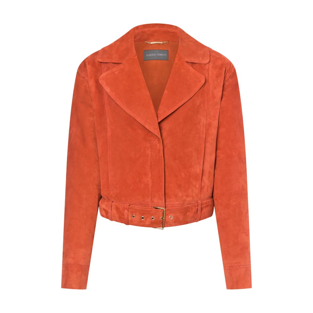 Alberta Ferretti Suede biker jacket