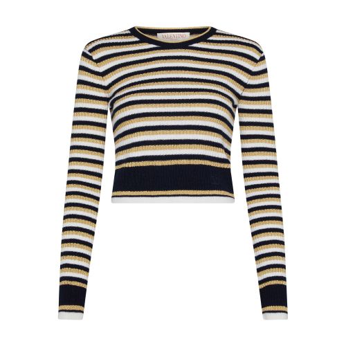 VALENTINO GARAVANI Short striped sweater