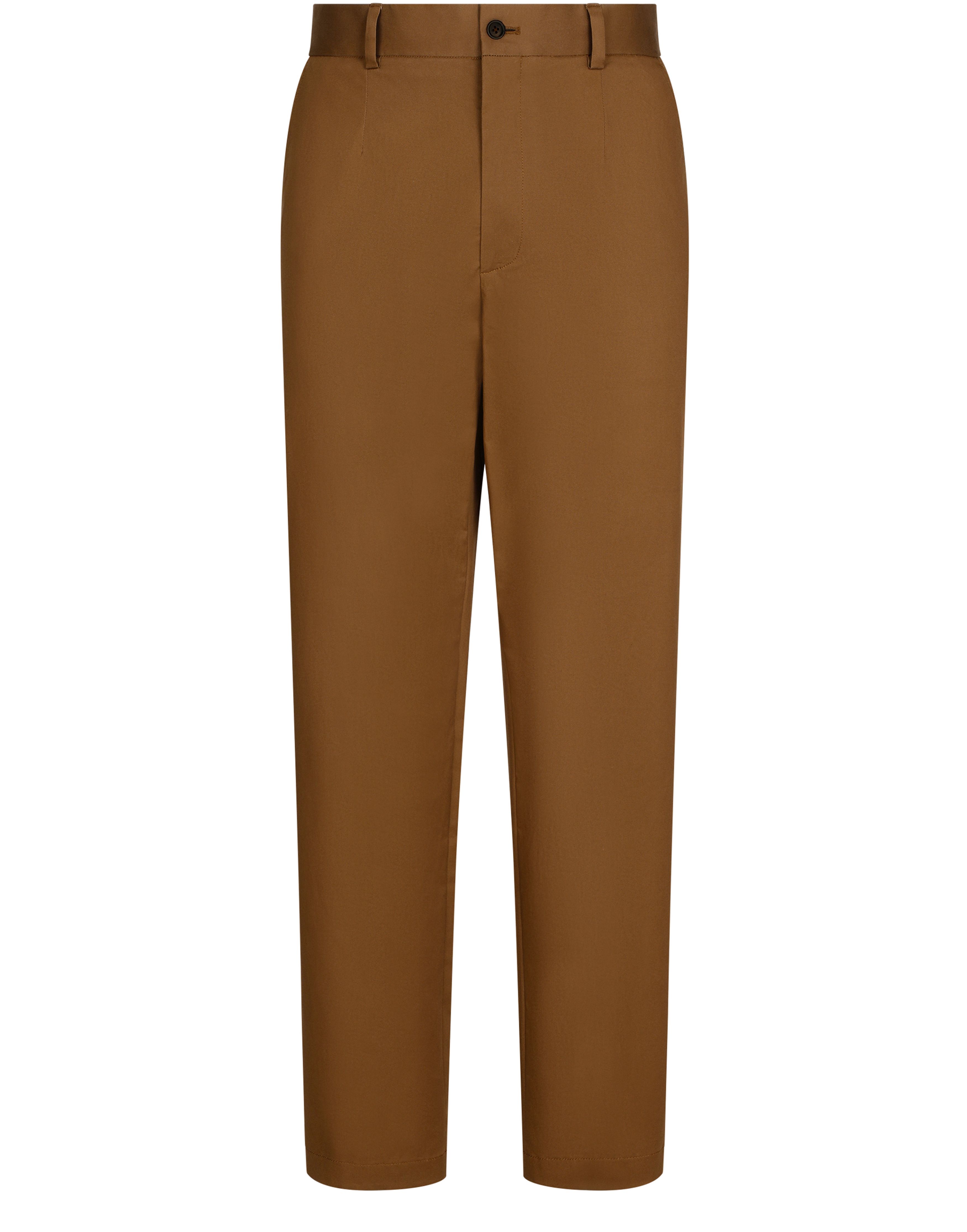 Dolce & Gabbana Gabardine Stretch Pants with Logo Label