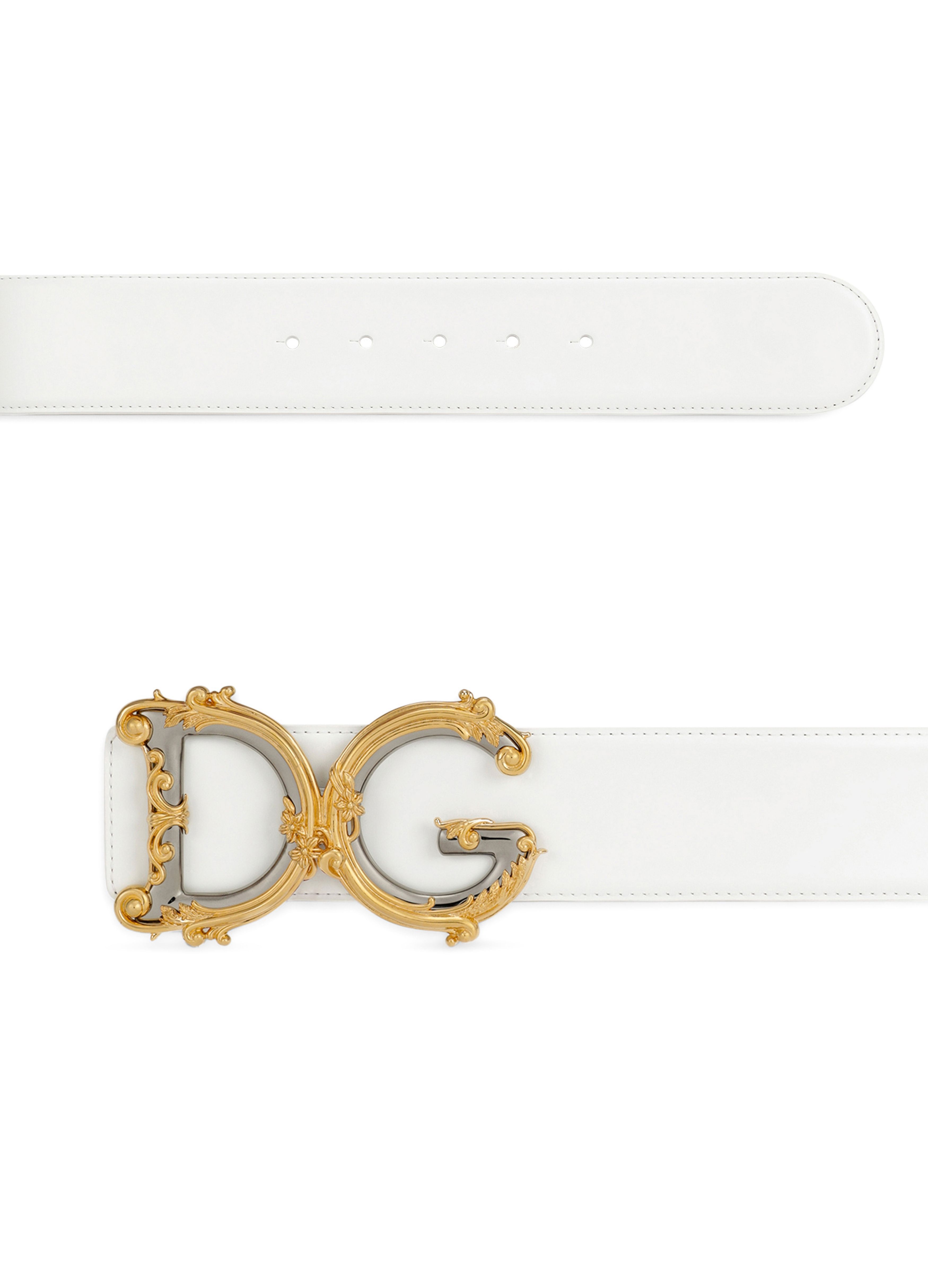 Dolce & Gabbana Calfskin belt with logo