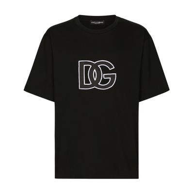 Dolce & Gabbana Cotton round-neck T-shirt with DG patch