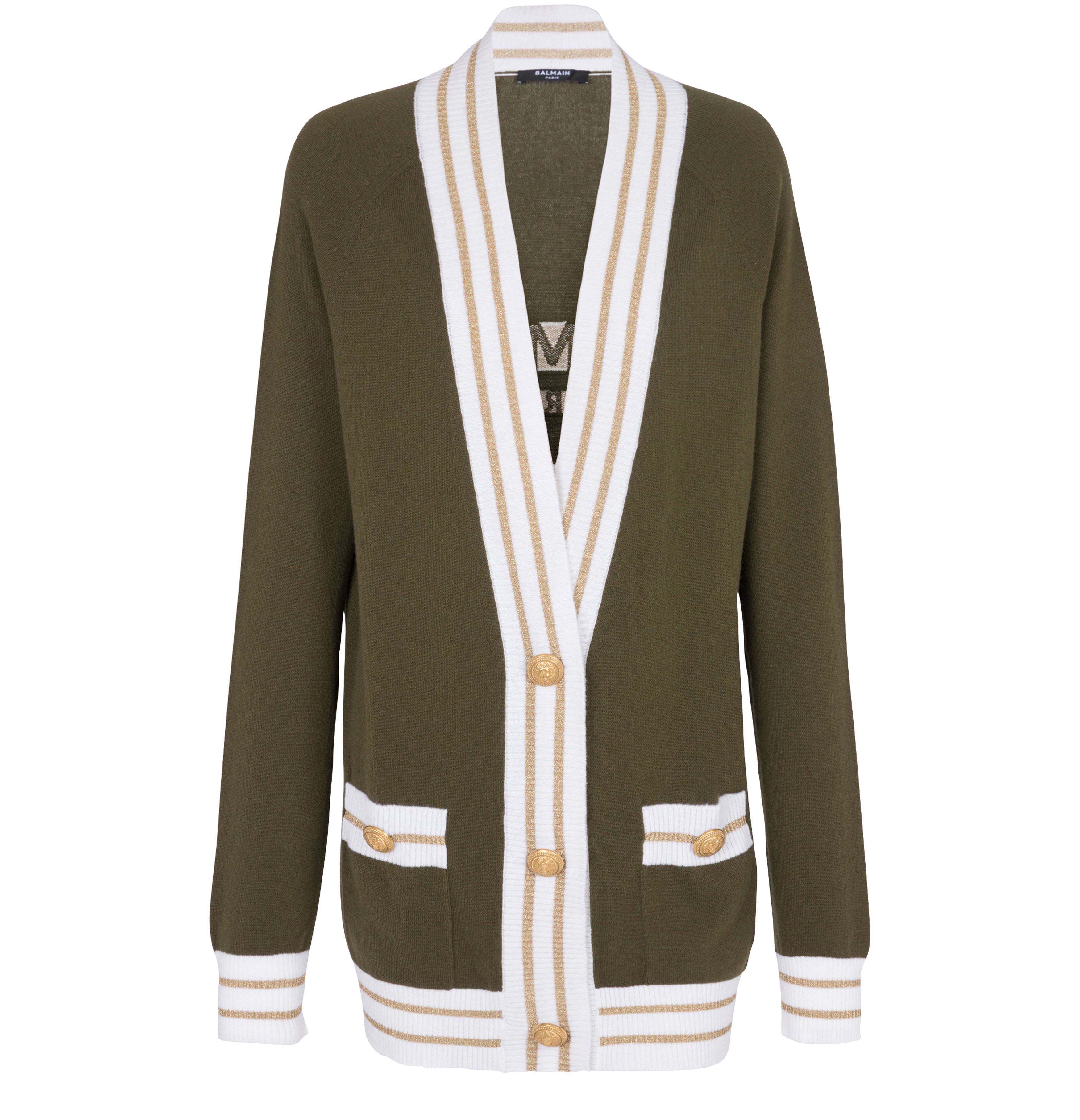 Balmain Cashmere cardigan with Balmain logo