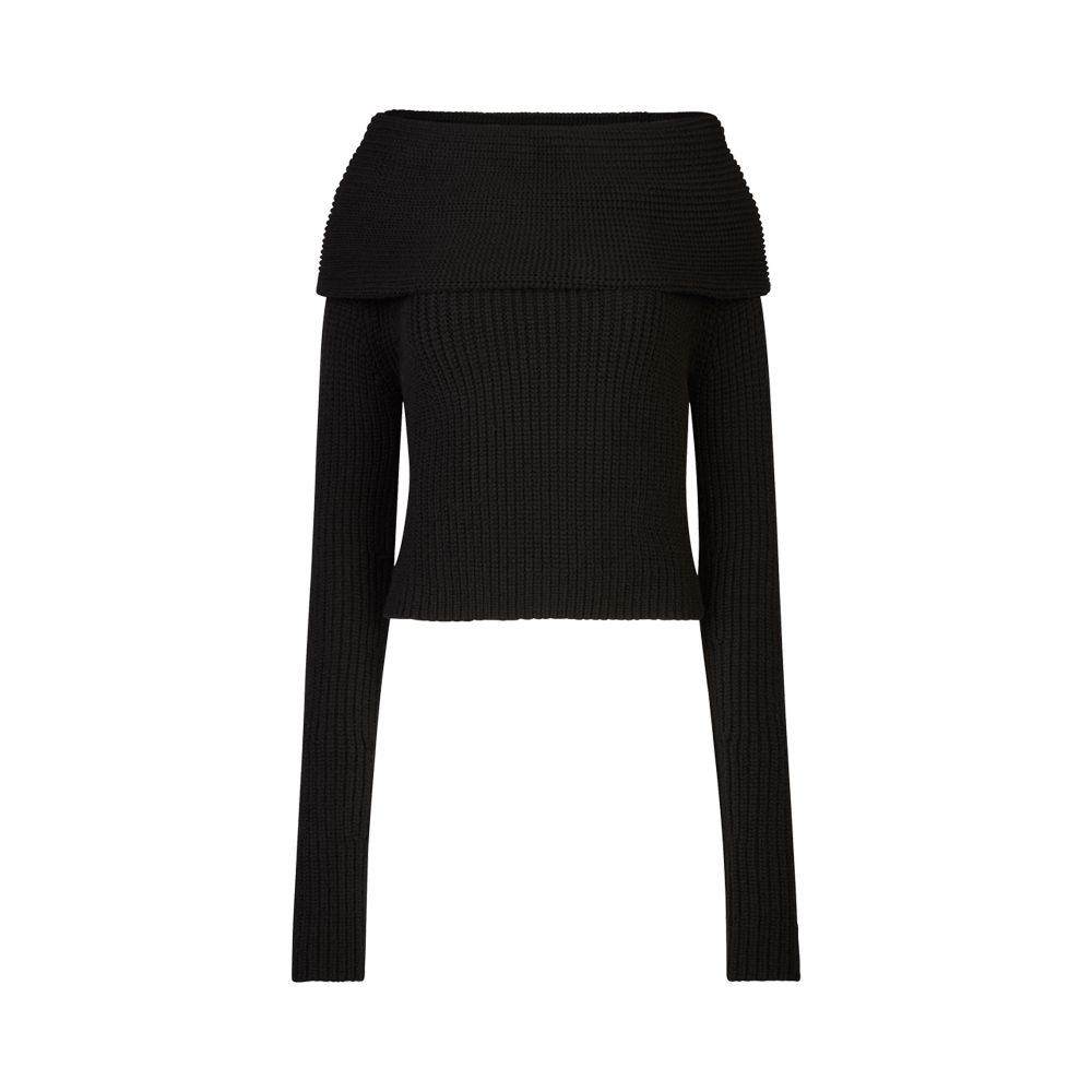 Nina Ricci Off-the-shoulder ribbed sweater