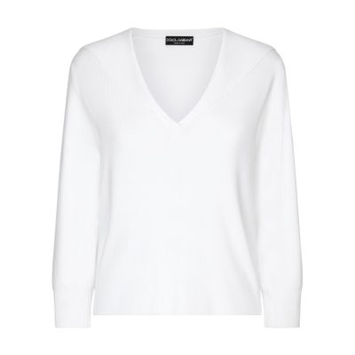 Dolce & Gabbana Viscose sweater with sailor collar