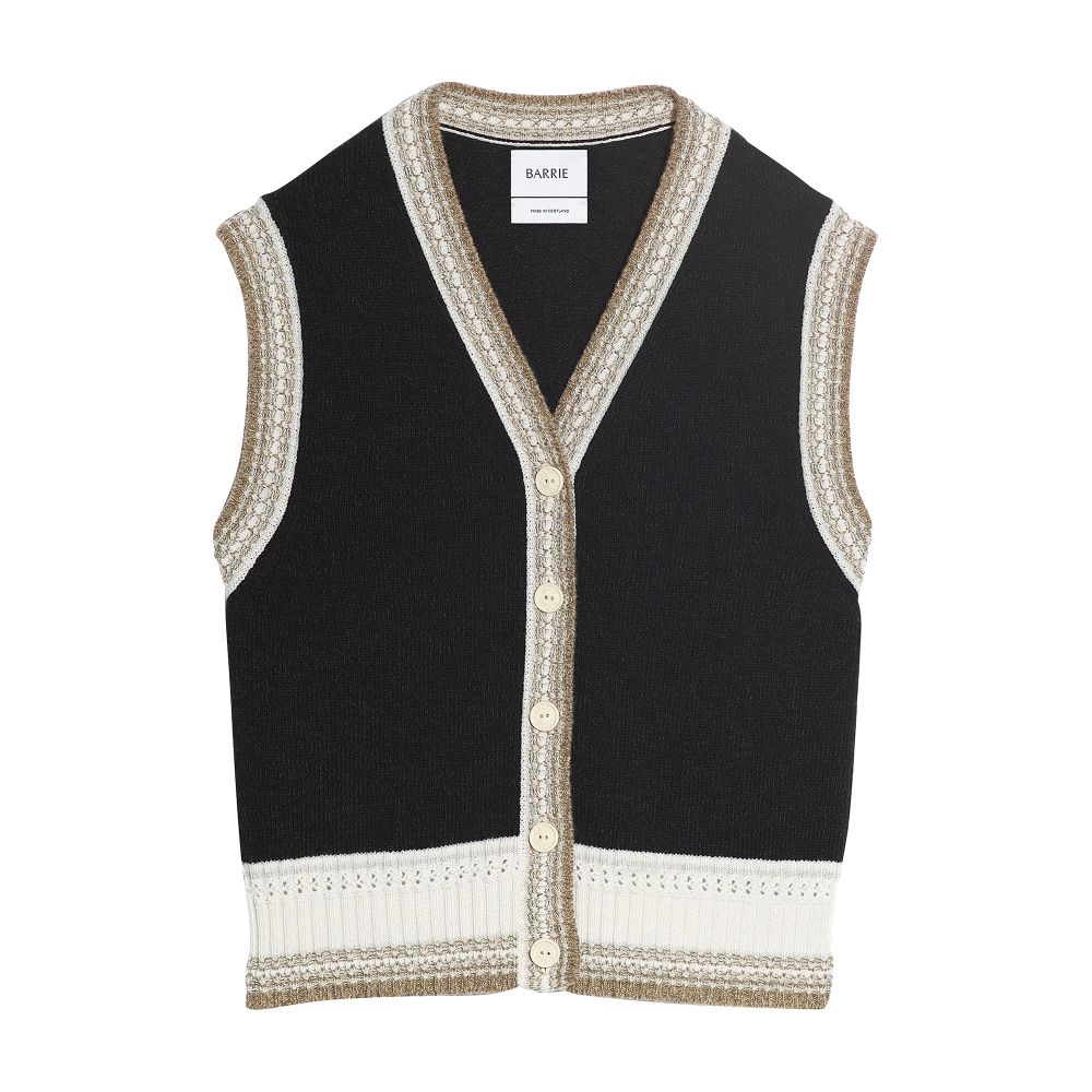 Barrie Sleeveless cashmere cardigan