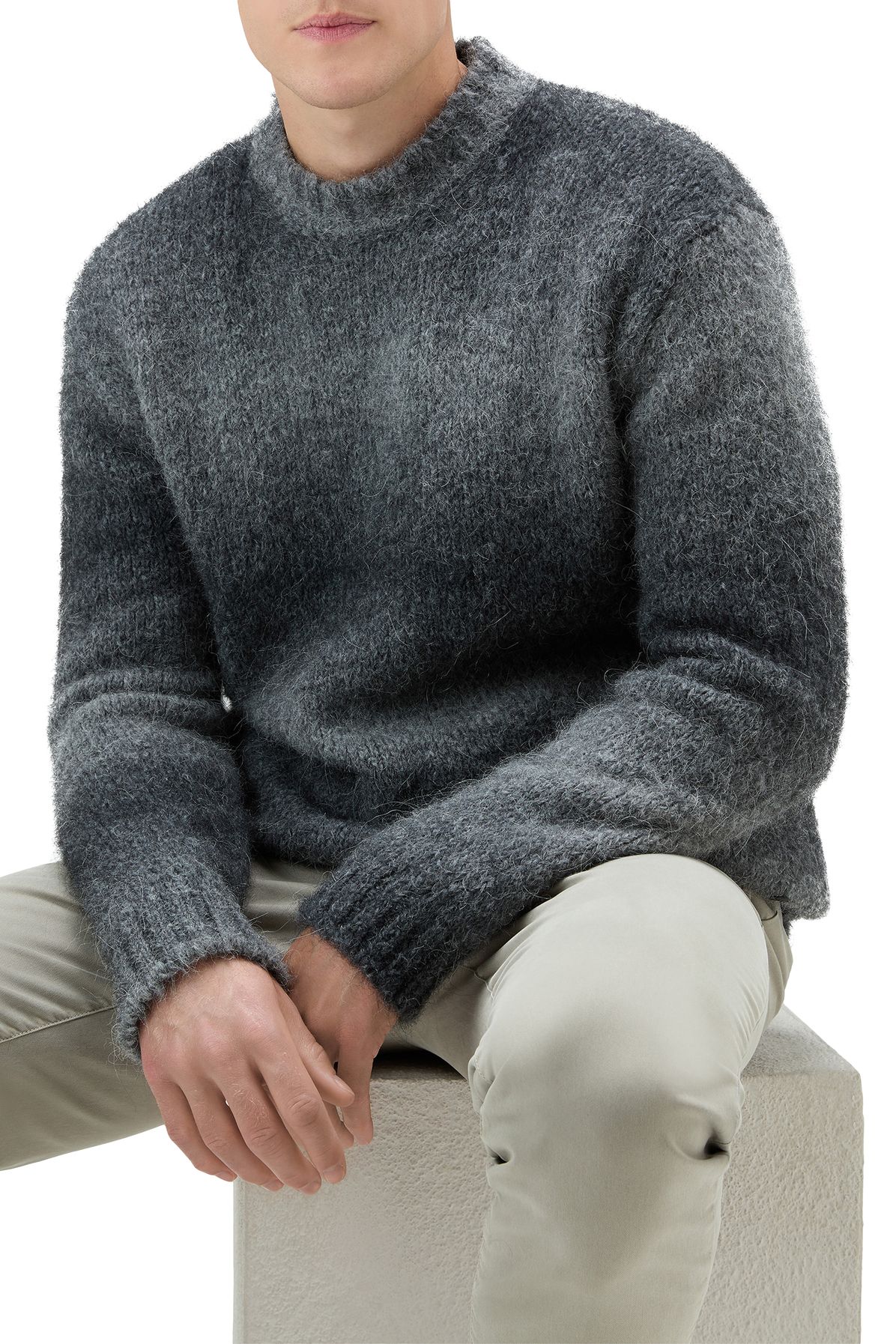 Woolrich Turtleneck Sweater in Alpaca Blend with Dégradé Effect