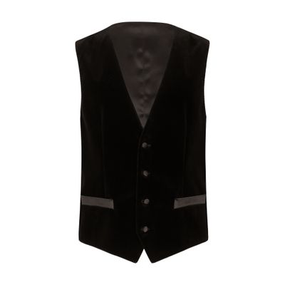 Dolce & Gabbana Single-breasted velvet vest