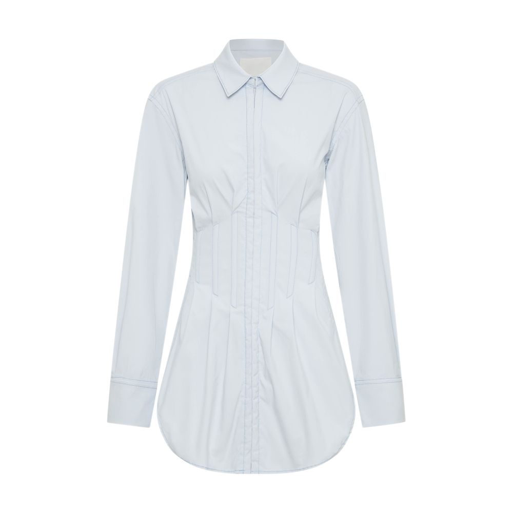 Dion Lee Tuxedo corset shirt dress