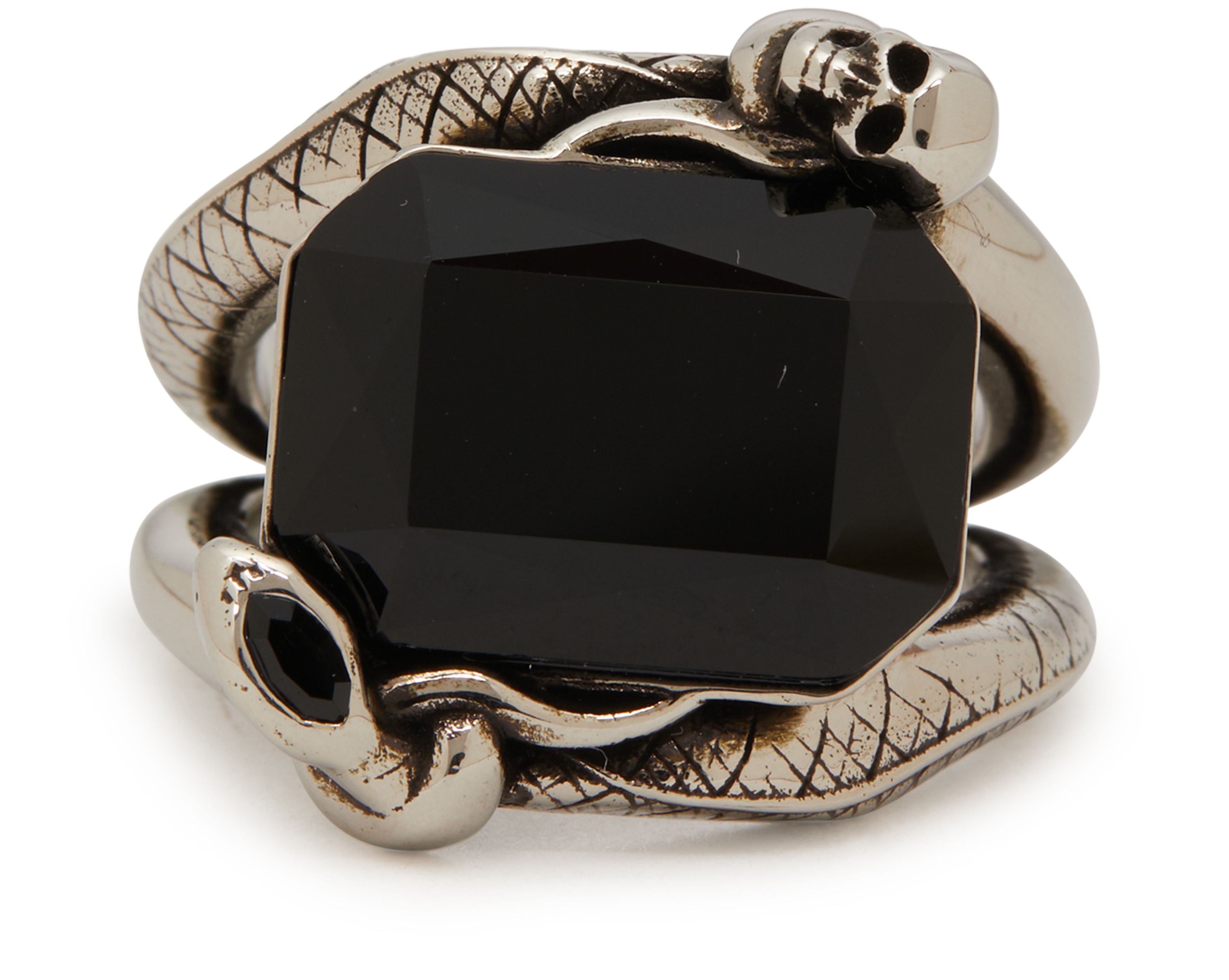 Alexander McQueen Snake and skull ring