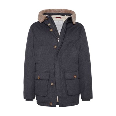 Brunello Cucinelli Bonded wool down parka