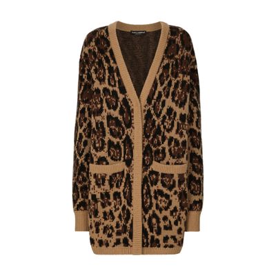 Dolce & Gabbana Long wool and cashmere cardigan