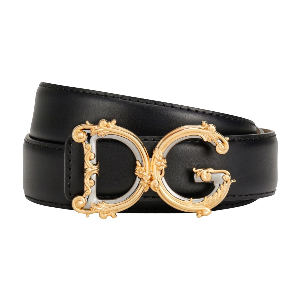 Dolce & Gabbana Calfskin belt with logo