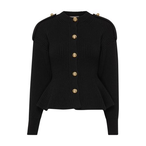 Alexander McQueen Short military knitted jacket