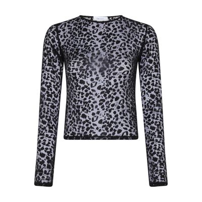 Alexander McQueen Leopard Devoré long sleeve top